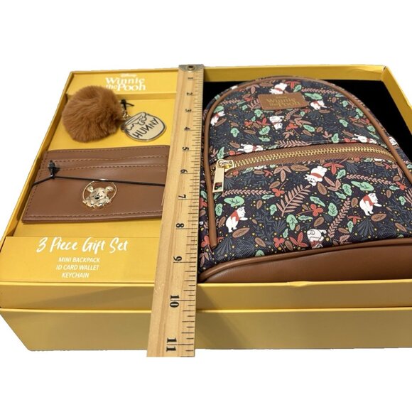 Disney Trip Winnie The Pooh 3pc Gift Set Cute Mini Backpack ID Card And Keychain - Picture 3 of 14